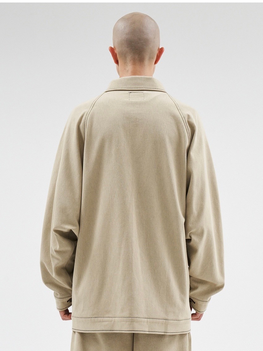 【AJOBYAJO】Batwing Two-Tone Twill Jacket