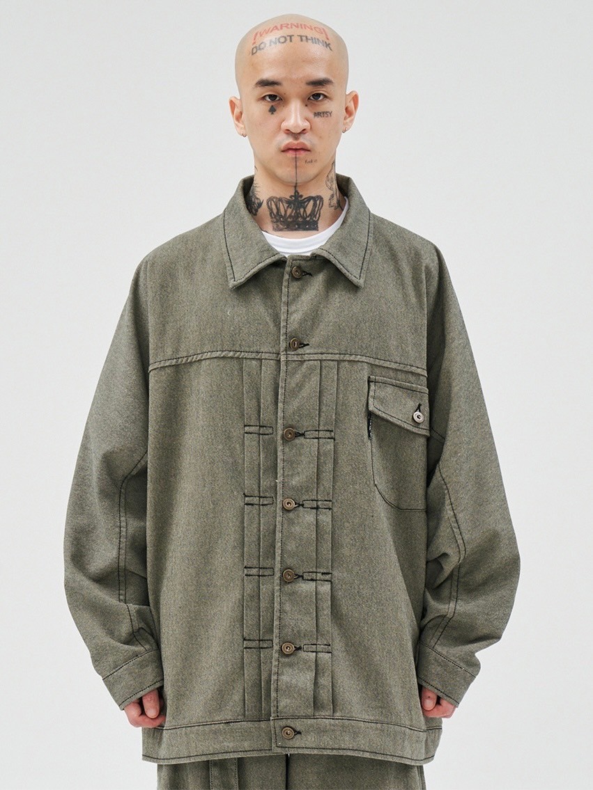 【AJO AJOBYAJO】24SS★ Batwing Two-Tone Twill Jacket AJOBYAJO】Batwing Two-Tone Twill Jacket | OUR BRAND,AJOBYAJO