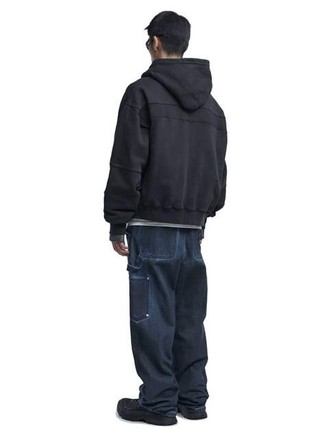 パーカー・フーディ NOMANUAL OVERDYED N.F HOODED ZIP-UP 4FT1643 NOMANUAL パーカー 「NOMANUAL」OVERDYED LAYER HOODED ZIP-UP