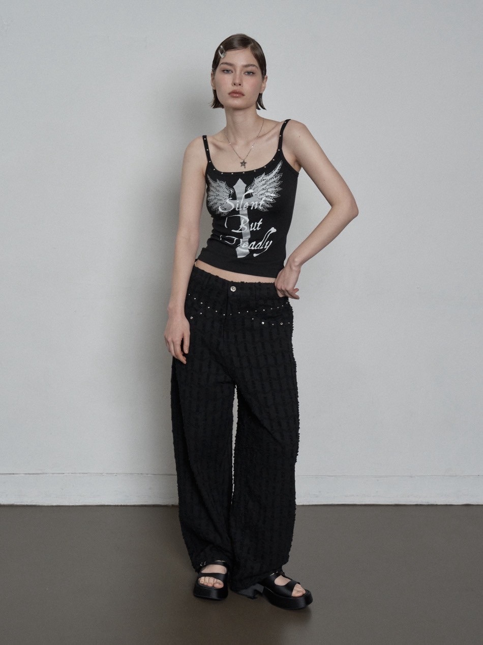 MUSE セットアップ SETUP‐EXE】CROSS STUDDED SLEEVELESS / 【セットアップエグゼ