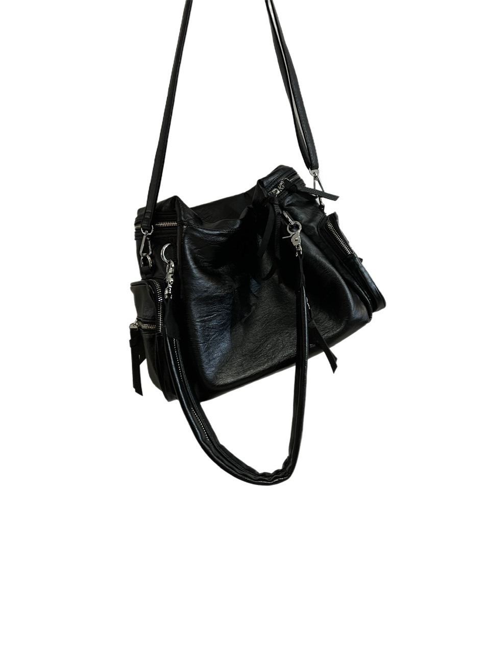 受注制【Chikashitsu +】zip design leather shoulder bag | OUR BRAND