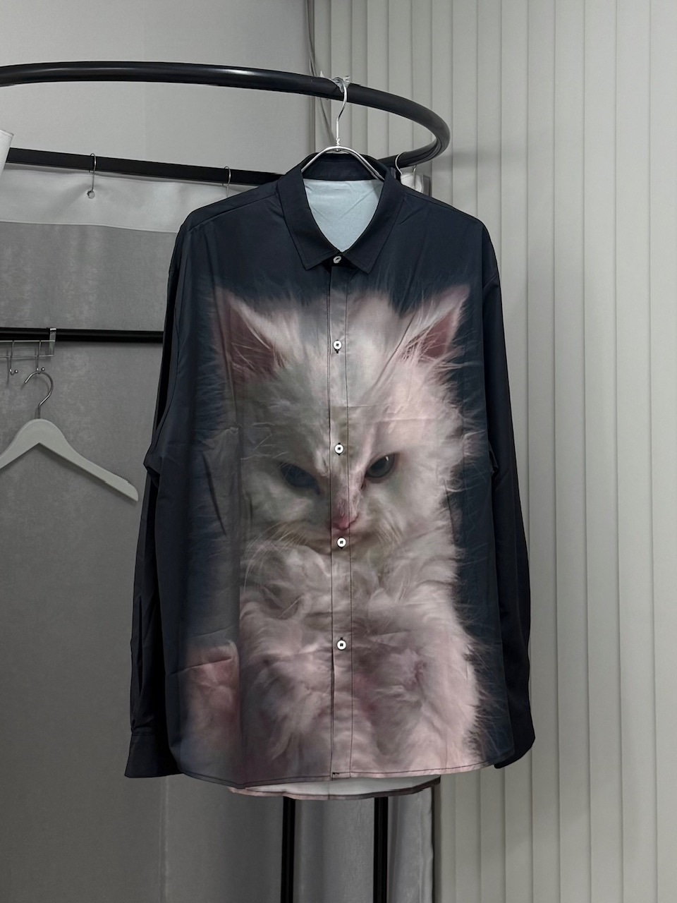 受注制【Nerd out XU】ugly cat long sleeve shirt | OUR BRAND,Nerd
