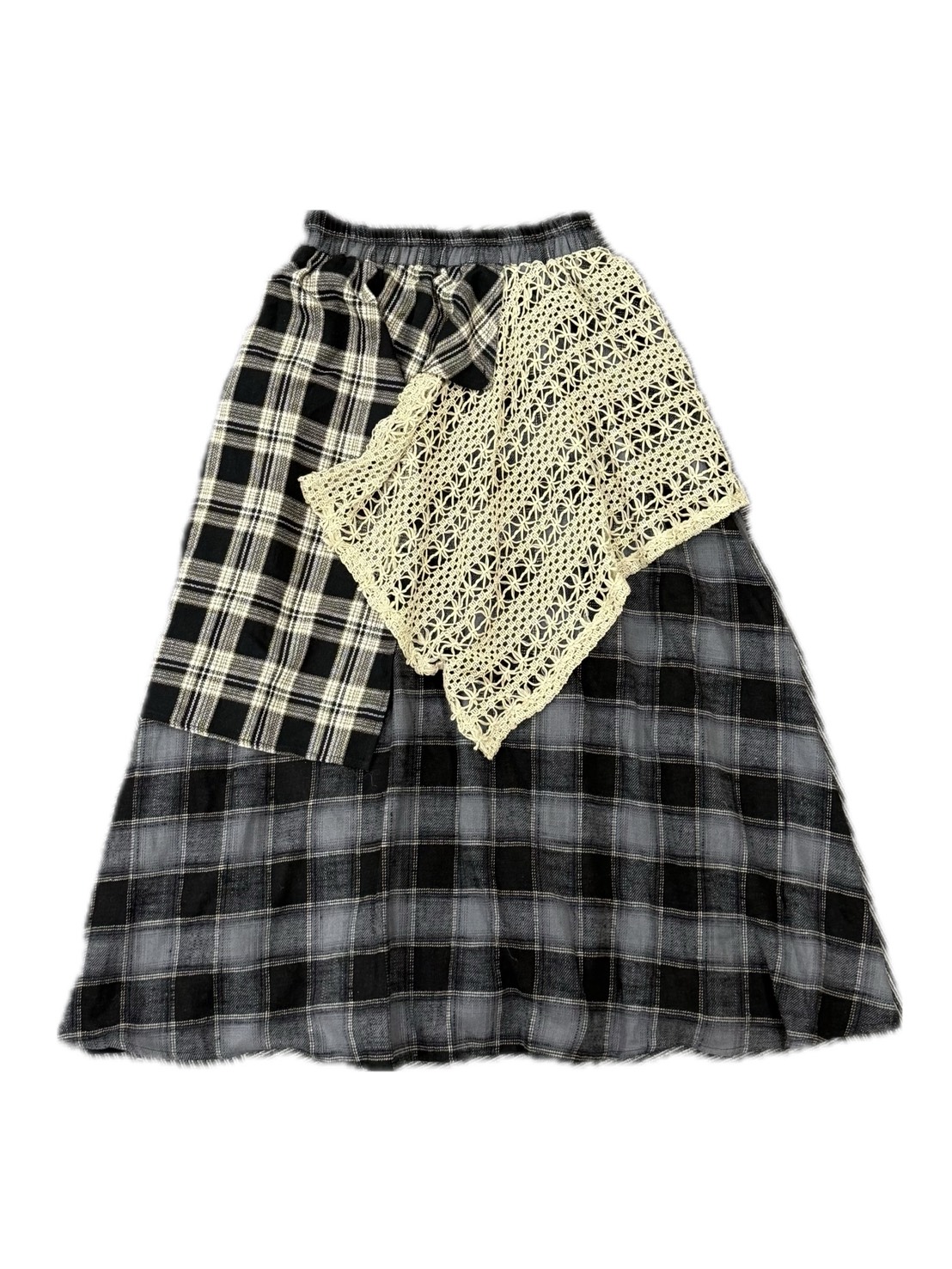 TGNS】Patchwork Long Plaid Skirt / 【ツーガンズ】パッチワーク