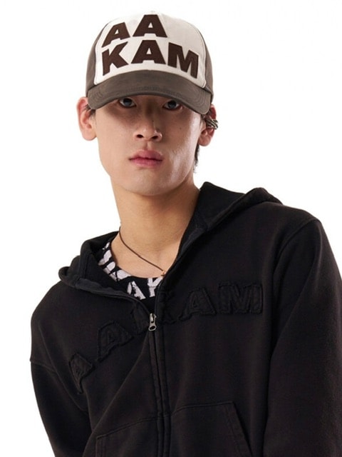 帽子 AAKAM Leather Mixed CROS2 Ball Cap AAKAM】Leather Patch Ball Cap | OUR BRAND,AAKAM | PRESSING