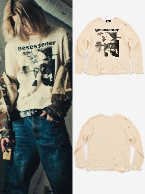 ★SUNDAYOFFCLUB★Besessener Hand Distressed Waffle T-Shirt SUNDAY OFF CLUB】Besessener Hand Distressed Waffle T-Shirt