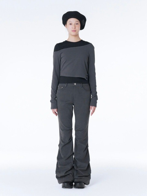 パンツ MISEKI SEOUL Draped shirt skirt pants 미세키서울(MISEKI SEOUL) Draped shirt skirt pants SET BLACK