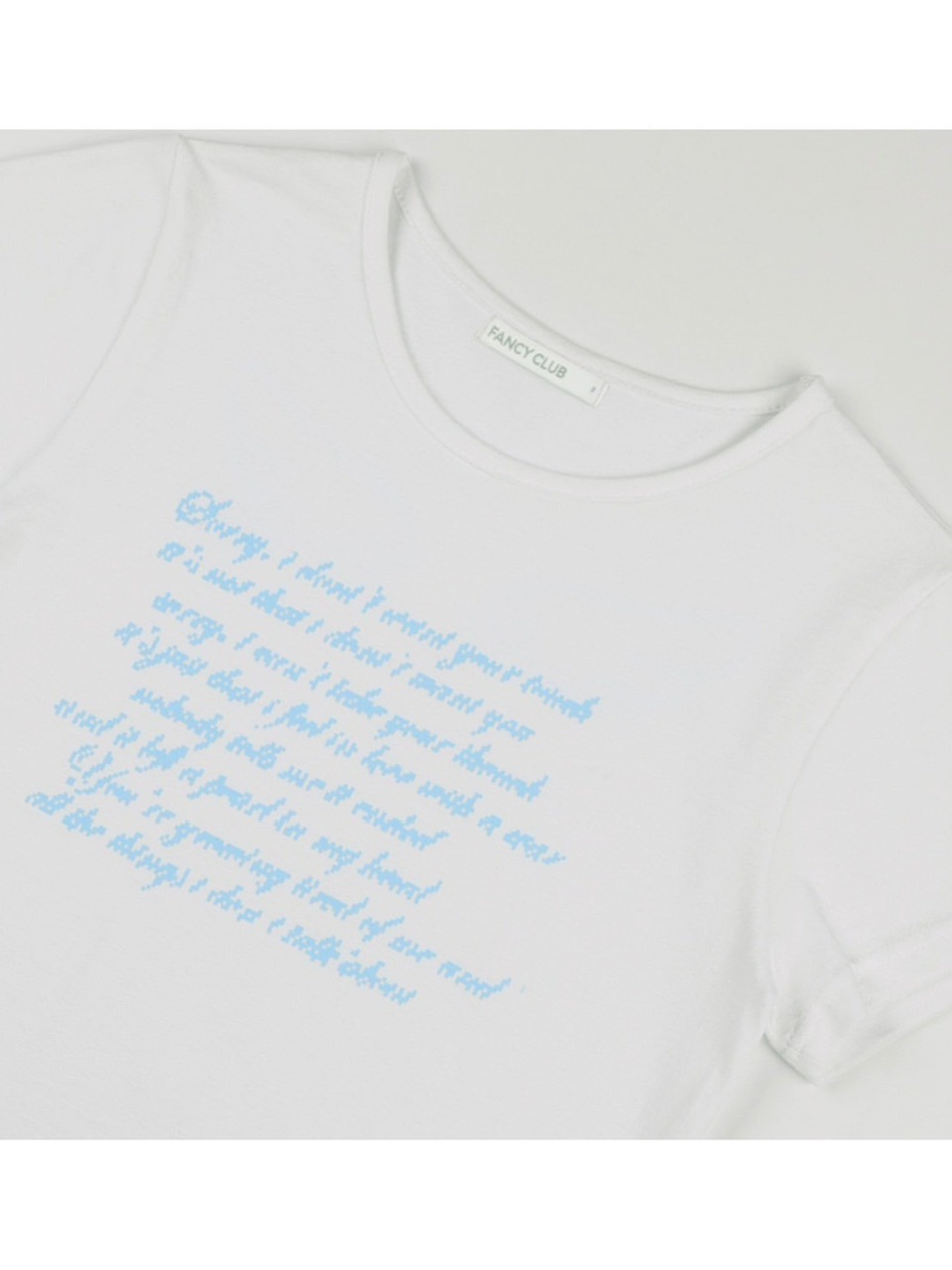★FANCYCLUB★ANGEL MARK CROP TEE (WHITE)★正規品/直送料込 FANCY CLUB】ANGEL MARK CROP TEE（Tシャツ/カットソー）｜FANCY