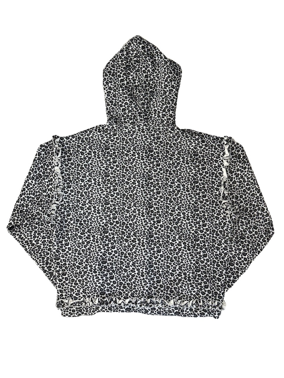 GATELESS】 LEOPARD FRILL ZIP UP HOODIE / 【ゲートレス】レオパード
