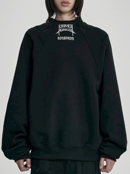 goodフェード☆ナイキ 刺繍 アーチロゴ リブライン スウェット L～XL AJOBYAJO】Raglan High Neck Arch Logo Sweatshirt