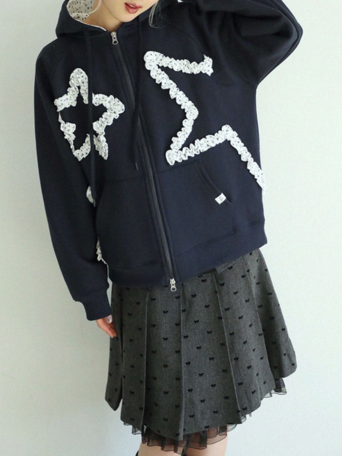 【Uglyshadow】RIBBON MIDI SKIRT