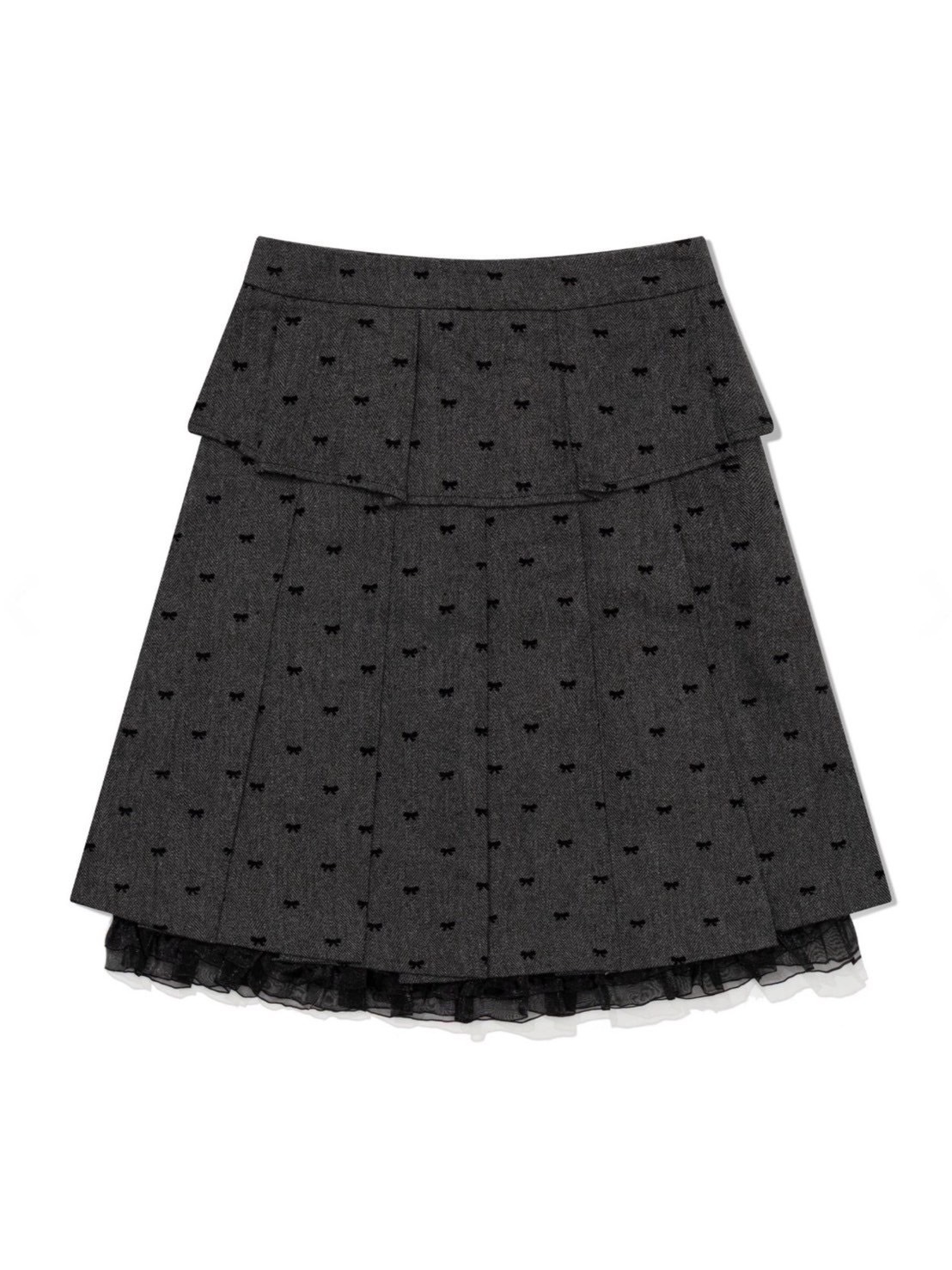 【Uglyshadow】RIBBON MIDI SKIRT