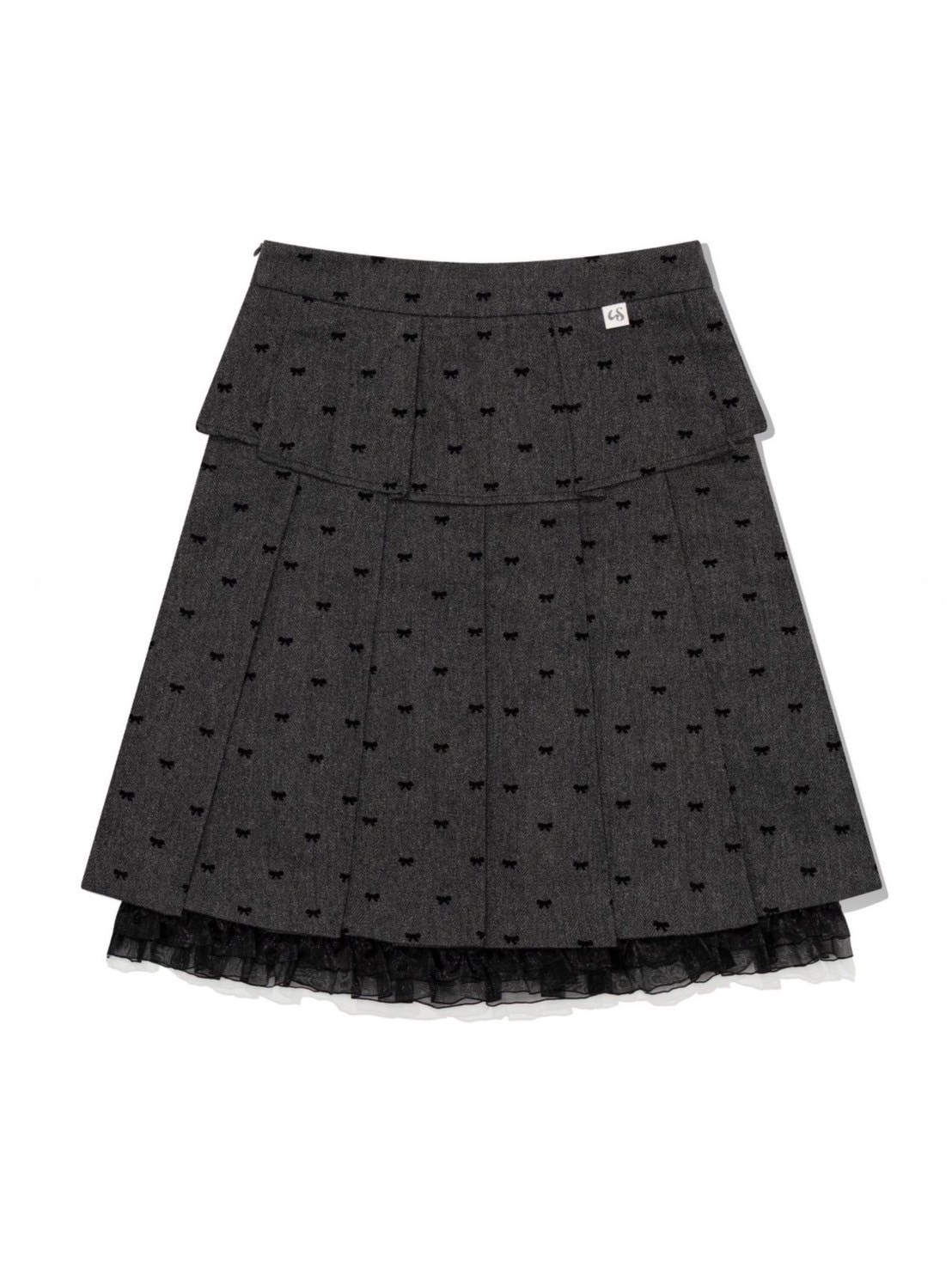 【Uglyshadow】RIBBON MIDI SKIRT