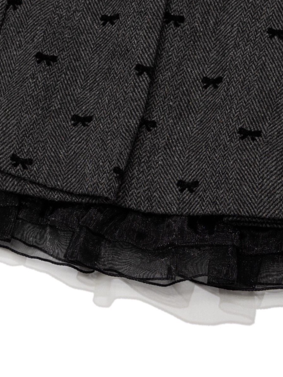 【Uglyshadow】RIBBON MIDI SKIRT