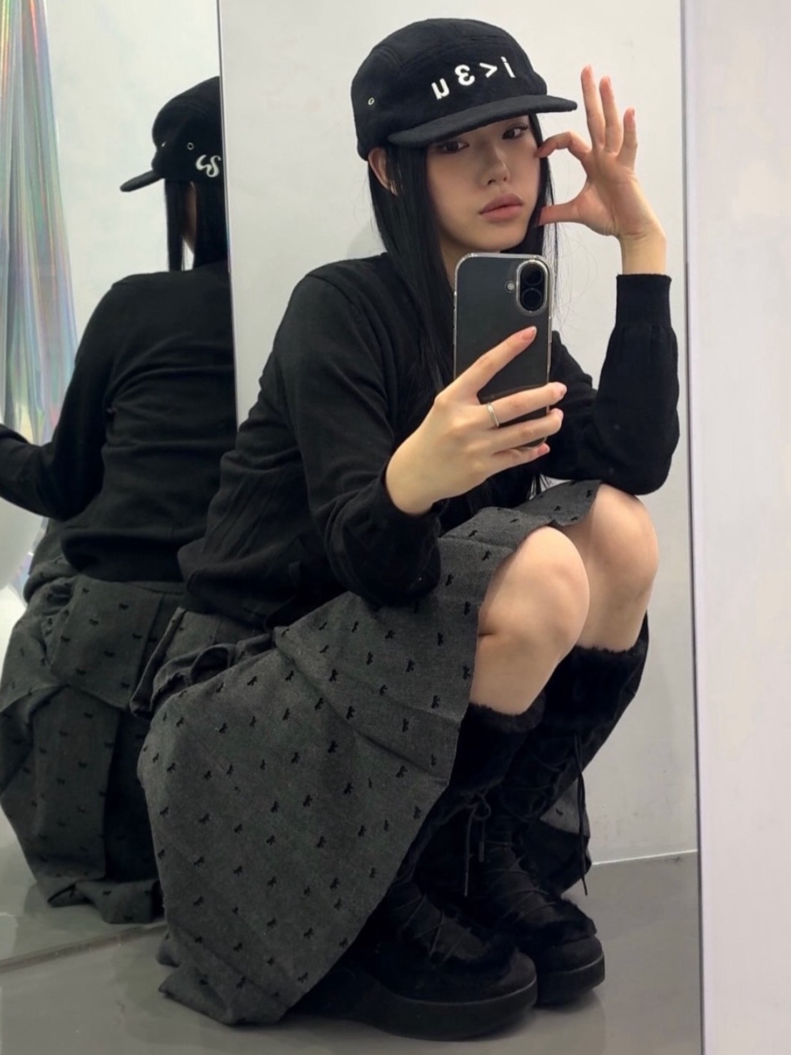 【Uglyshadow】RIBBON MIDI SKIRT