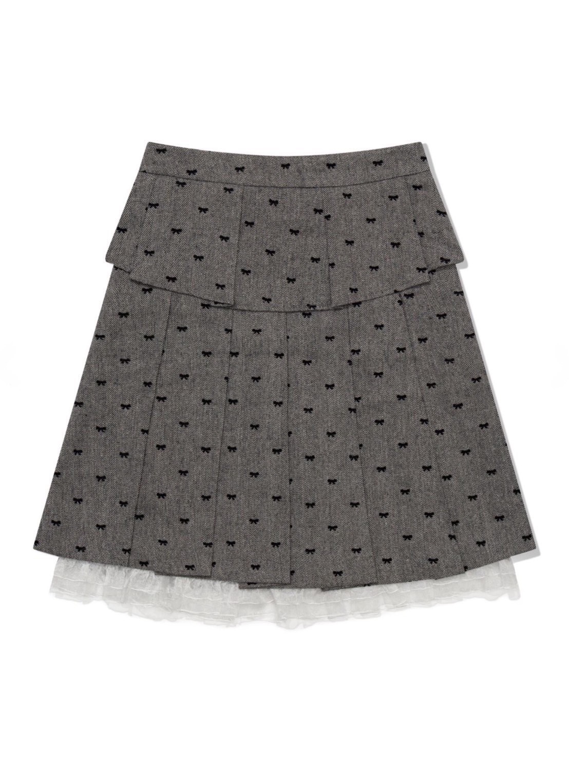 【Uglyshadow】RIBBON MIDI SKIRT