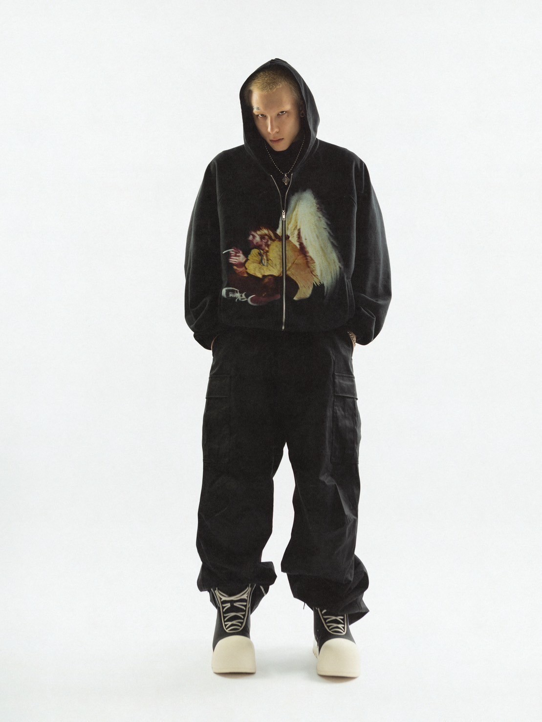 【F.V.V.O】THICK SOLED HIGH TOP BOOTS / 【フリーワールドオーダー(エフヴィーヴィーオー)】スニーカーライクミドルブーツ