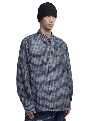 シャツ NOMANUAL OVERDYED CHECK SHIRT 4HA007 NOMANUAL】OVERDYED CHECK SHIRT | OUR BRAND,NOMANUAL