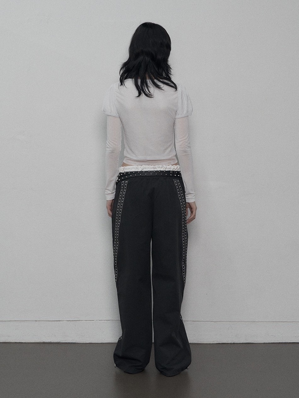 【韓国人気】SETUPEXE FRILL 33 STAR LINE PANTS SETUP-EXE】33 STAR LINE PANTS | OUR BRAND,SETUP-EXE