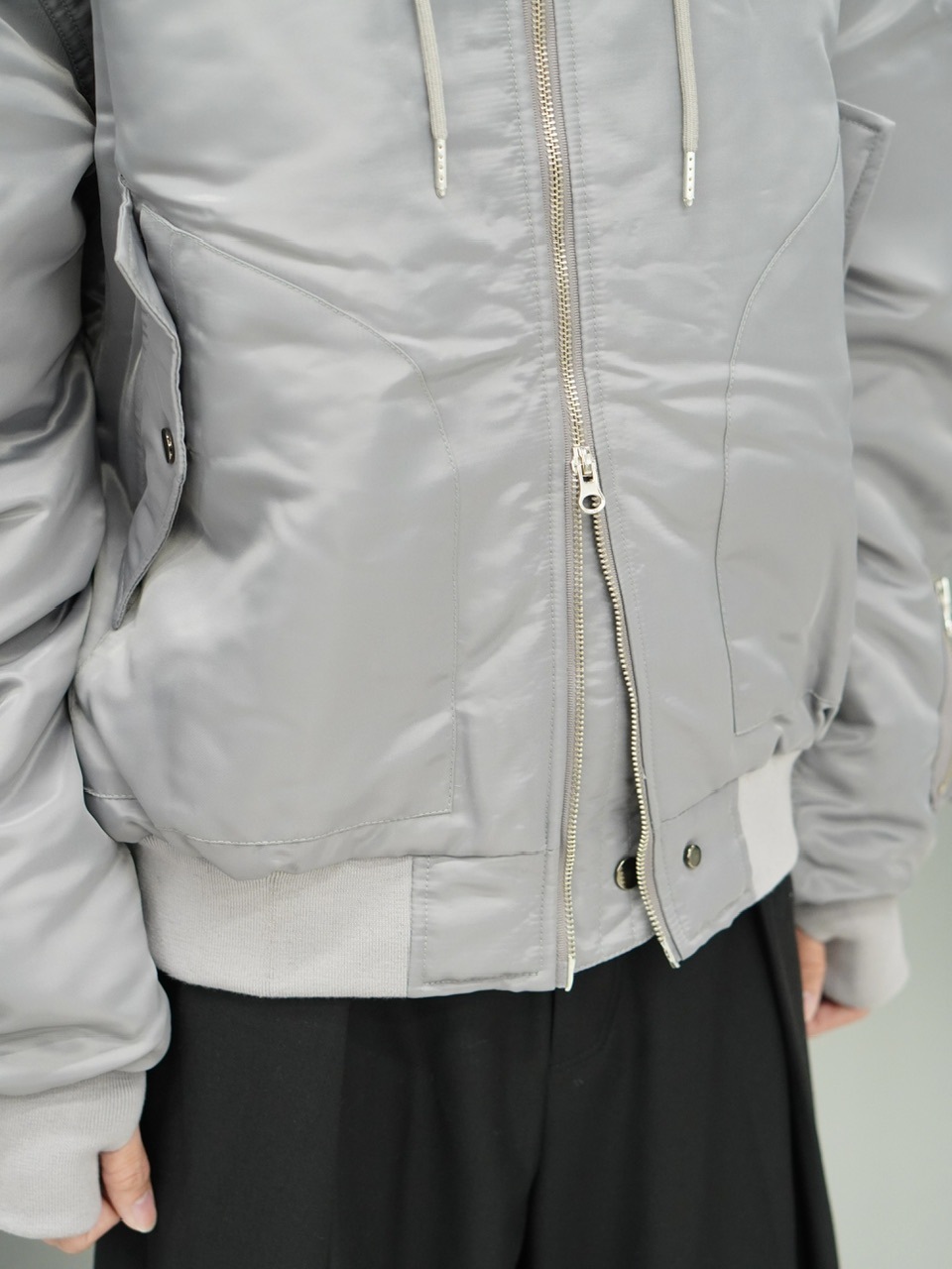 東京店WEB限定【Chikashitsu +】hooded bomber jacket (2color