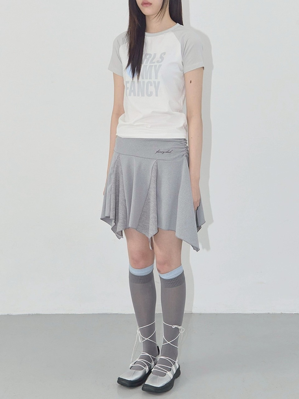 ◆NASTY FANCY CLUB◆ Girls My Fancy Tee GRAY F25QB105 FANCY CLUB】GIRLS MY FANCY TEE | OUR BRAND,FANCY CLUB