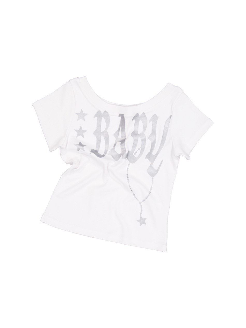 SETUP-EXE★韓国★人気★BABY WIDE NECK TOP 2色 Tシャツ 半袖 SETUP‐EXE】BABY WIDE NECK TOP / 【セットアップエグゼ