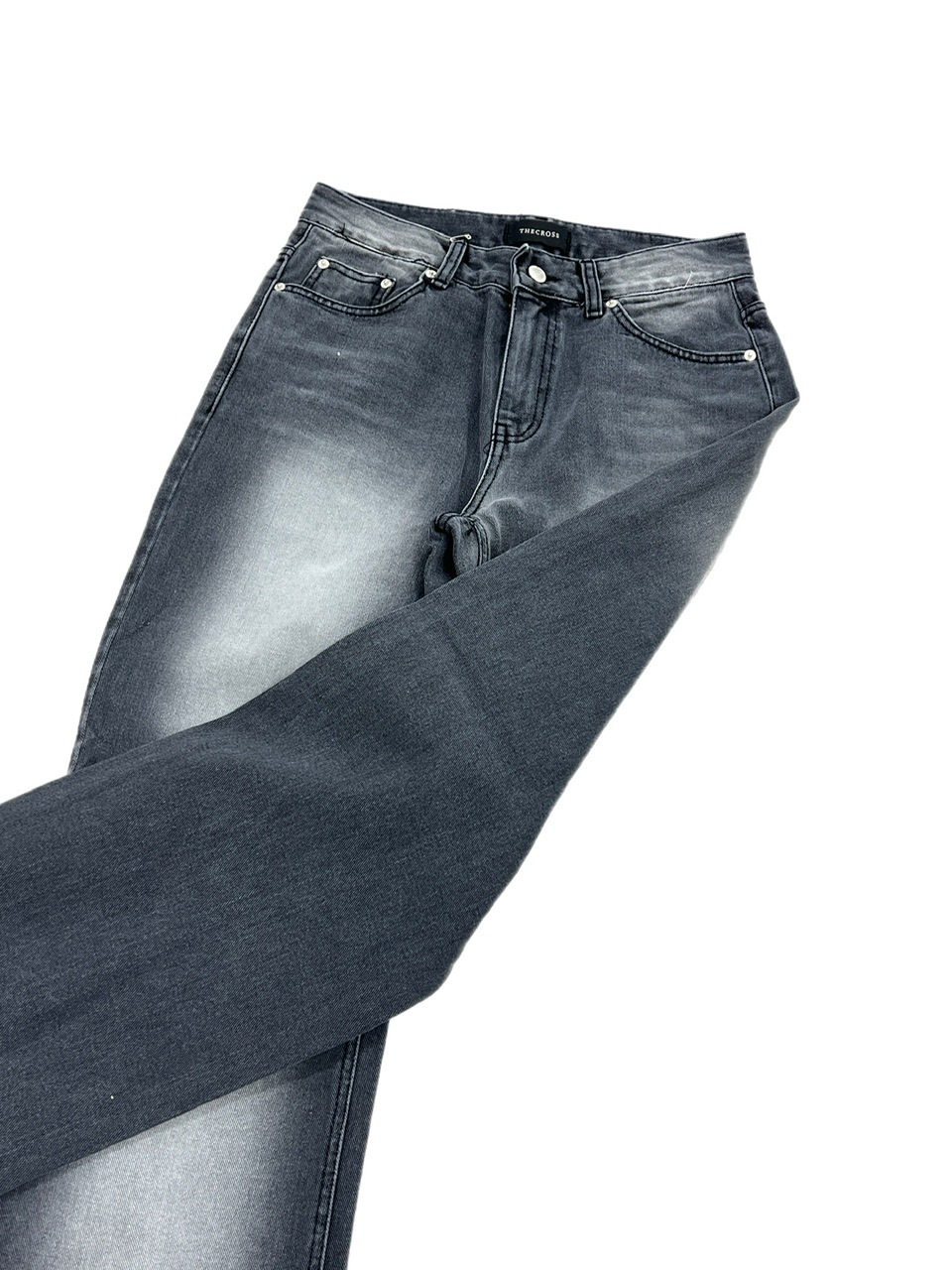 受注制【Chikashitsu +】vintage wash straight denim pants (2color) main image 1