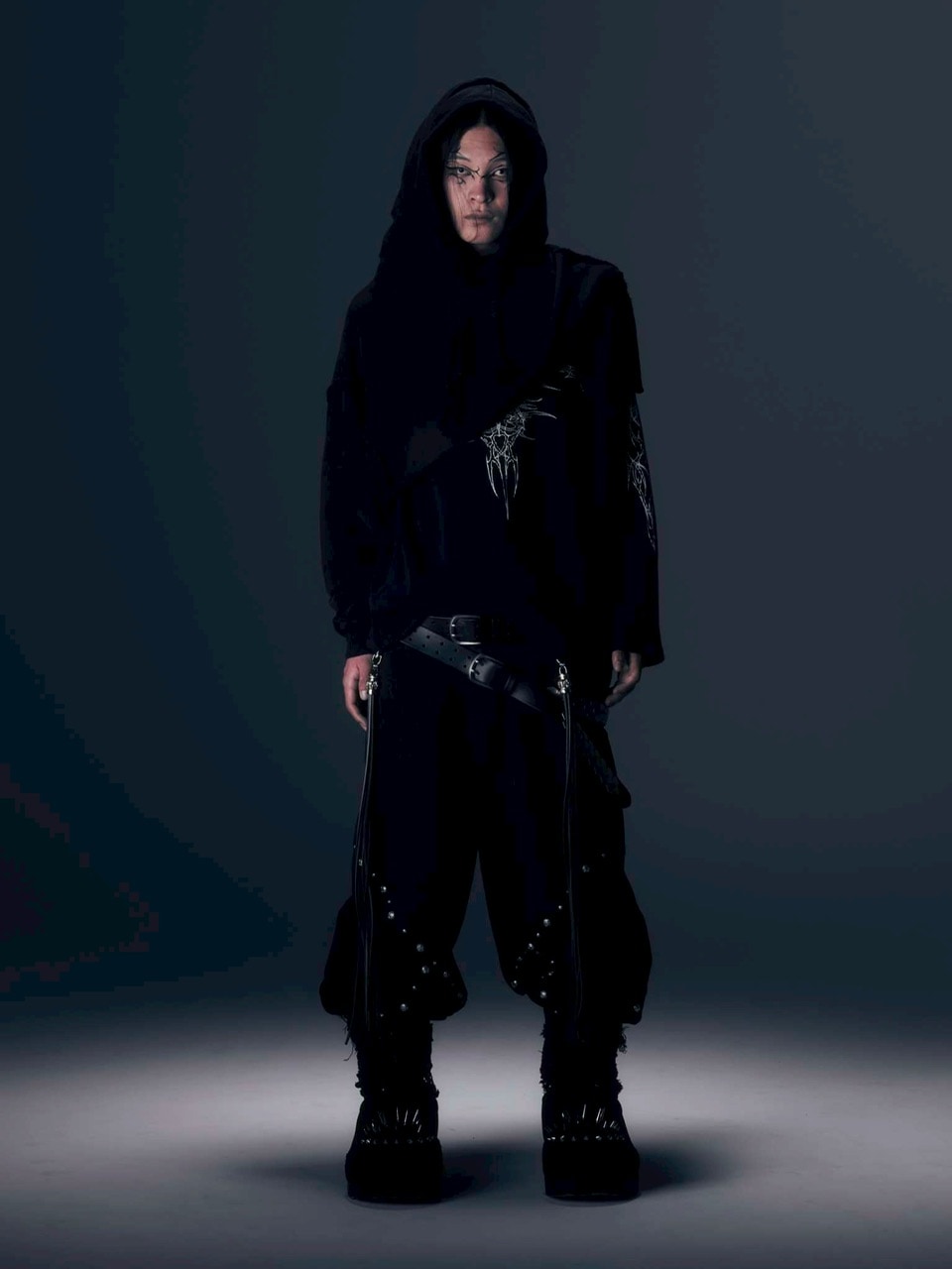 Hum ICEVALLEY ® grunge skeleton ロンT DIG YOUR OWN GRAVE】TRIBAL WAFFLE L/S T-shirts /【ディグユアオウン