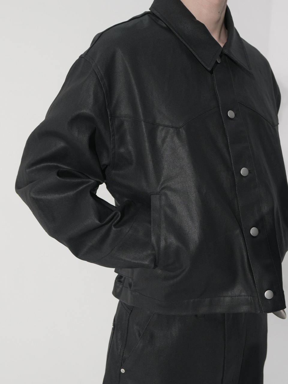CS】coated denim jacket (black) | OUR BRAND,Chikashitsu +,CS