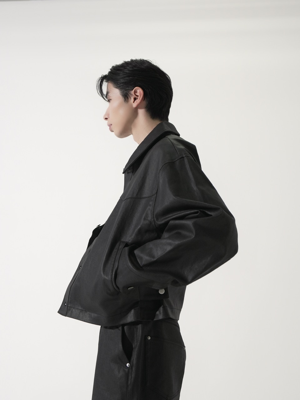 CS】coated denim jacket(black) | OUR BRAND,Chikashitsu +,CS