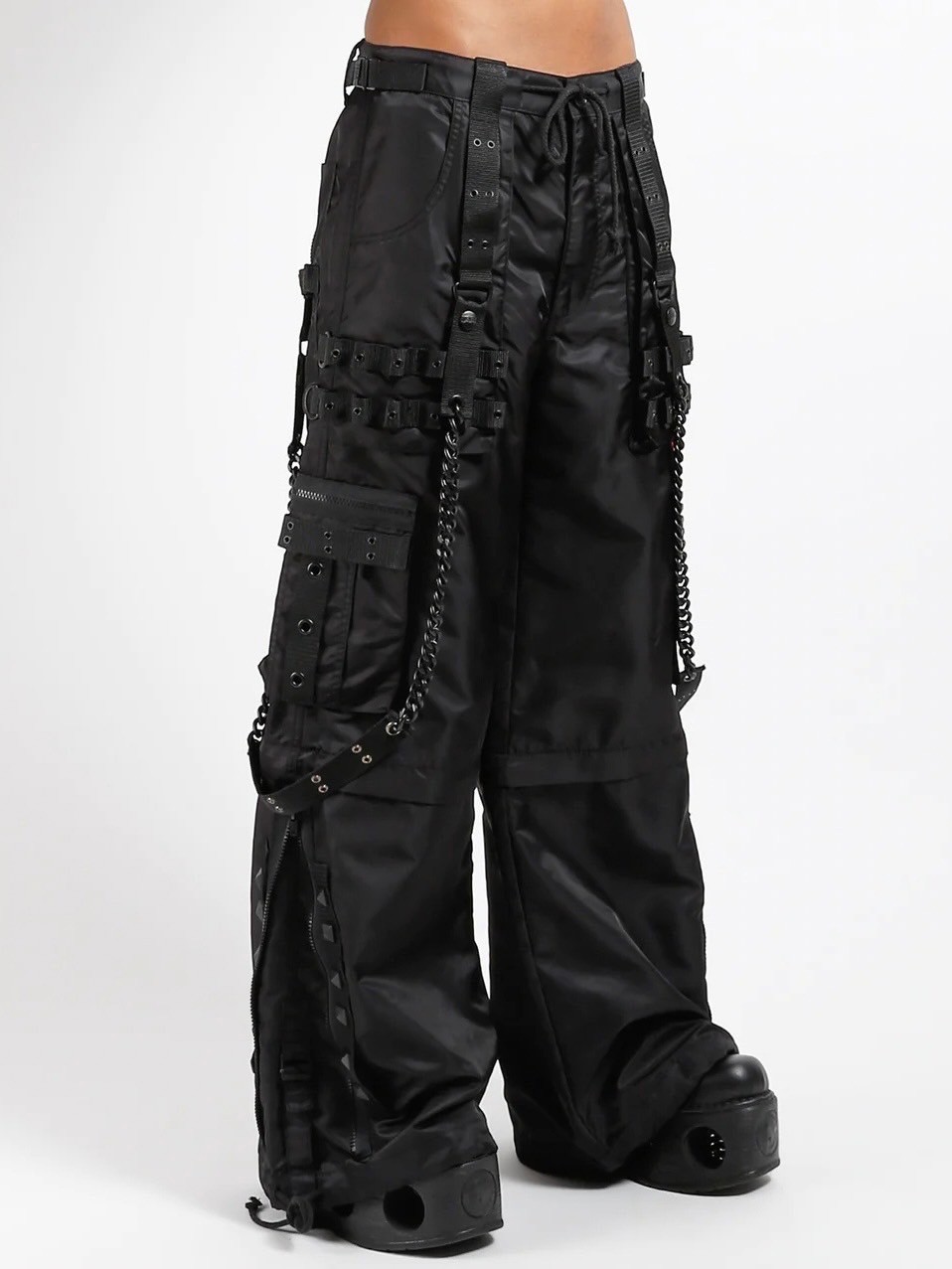 tripp nyc フレアパンツ Y2K】Tripp nyc ボンテージフレアパンツ