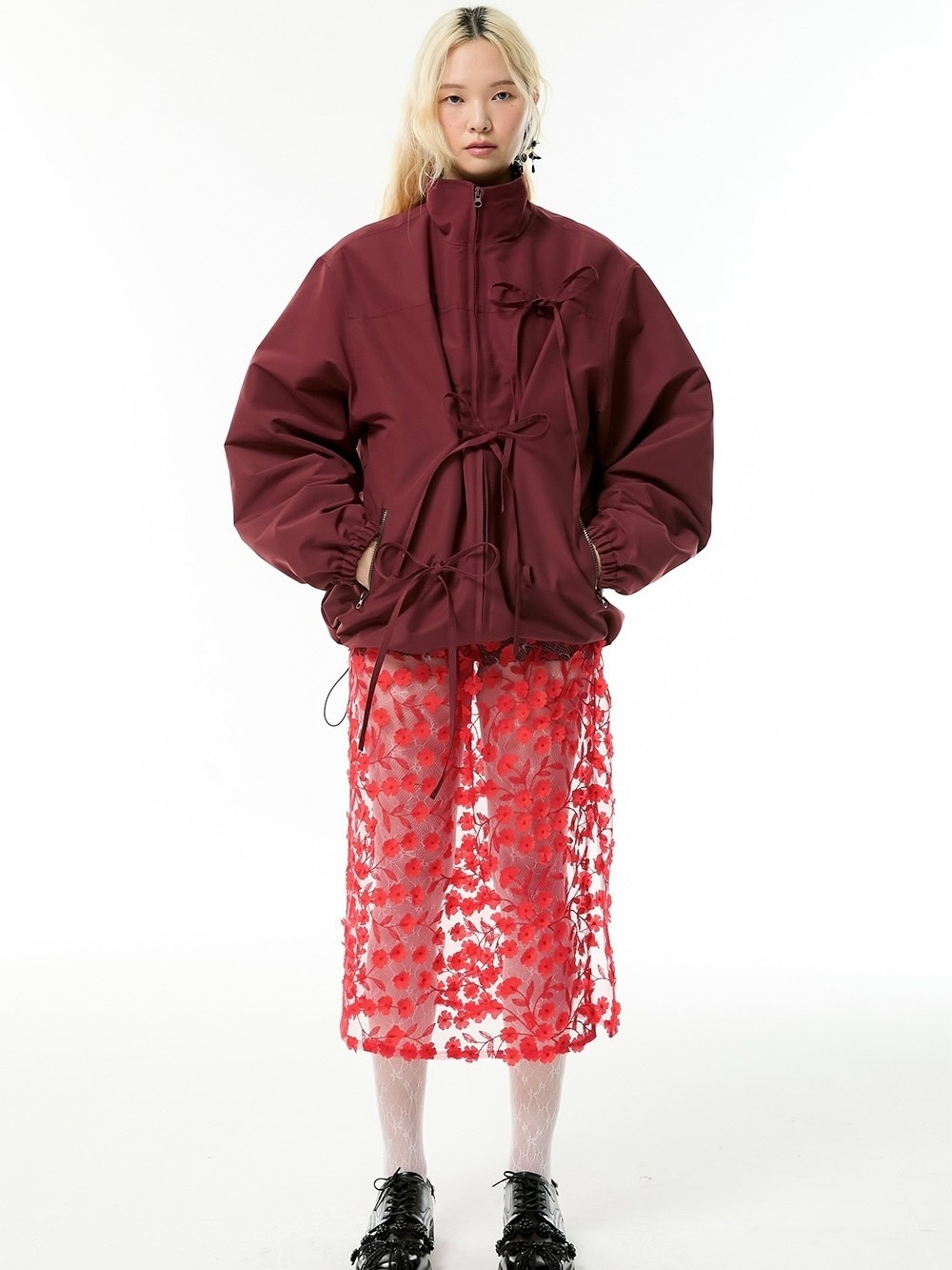 ★ESCSTUDIO★ribbon training jacket (burgundy)★正規品/人気 ESC STUDIO】ribbon training jacket | OUR BRAND,ESC STUDIO