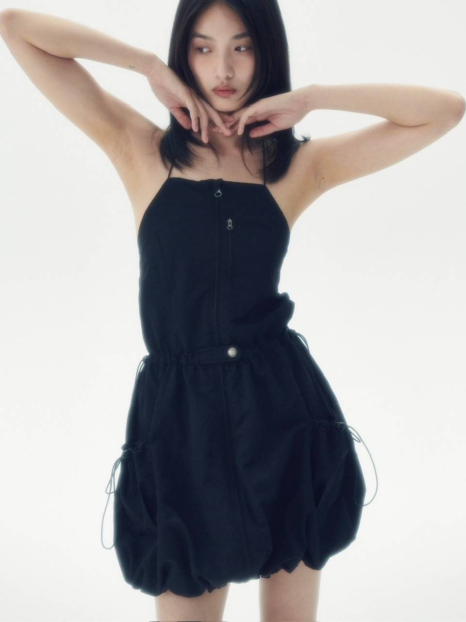 【runningHIGH】SLEEVELESS BALOON MINI DRESS