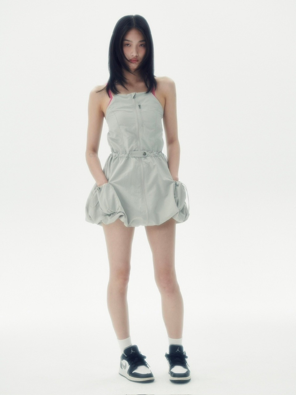 【runningHIGH】SLEEVELESS BALOON MINI DRESS