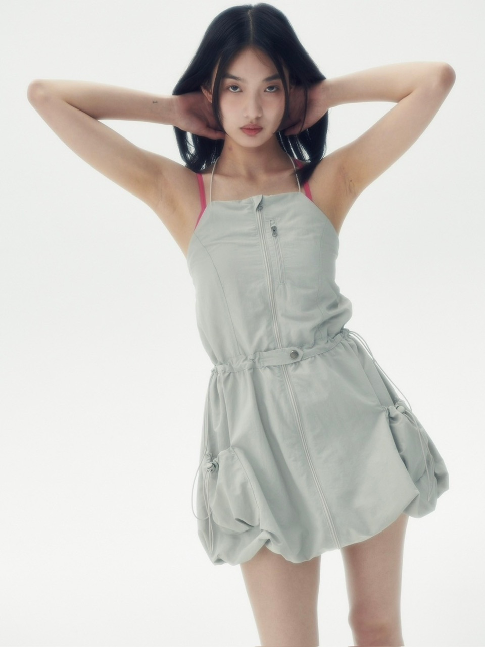 【runningHIGH】SLEEVELESS BALOON MINI DRESS