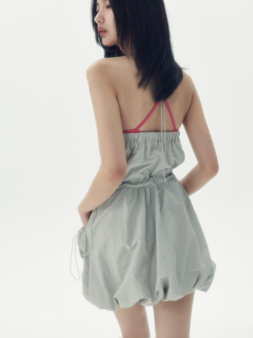 【runningHIGH】SLEEVELESS BALOON MINI DRESS