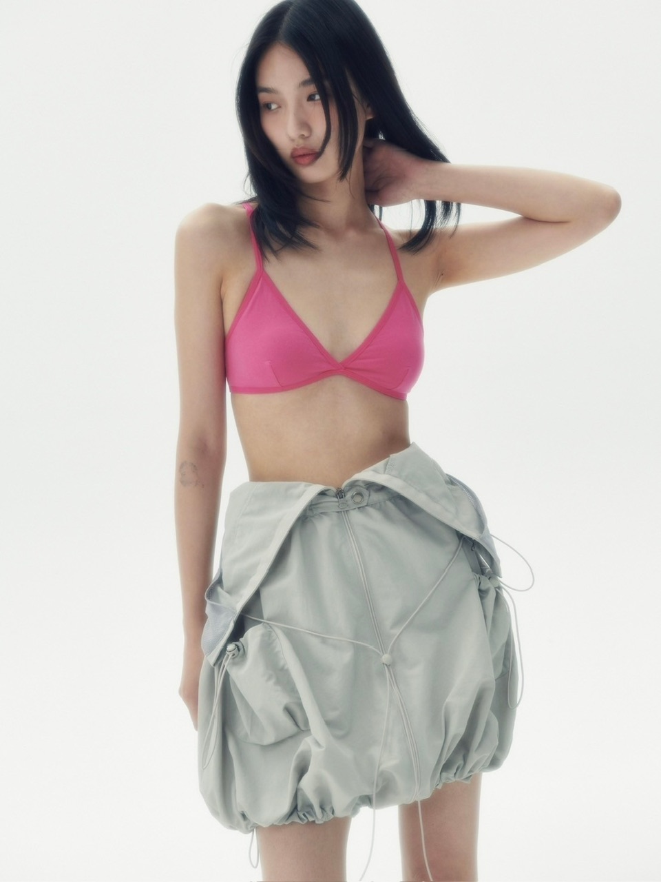 【runningHIGH】SLEEVELESS BALOON MINI DRESS