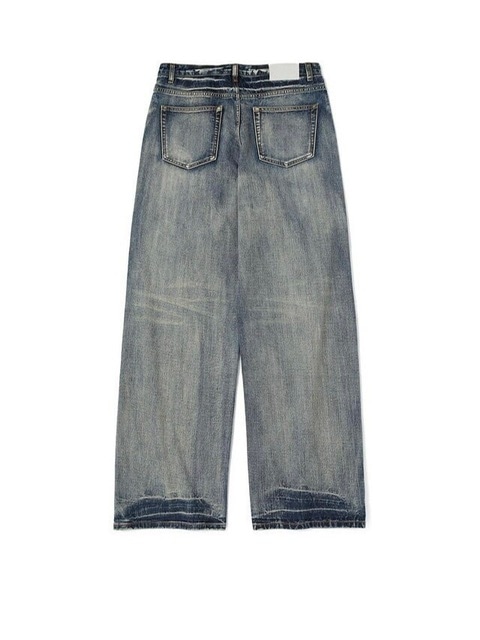 【DNSR】25ss signature wide denim pants DNSR】Signature wide denim pants vintage blue | OUR BRAND