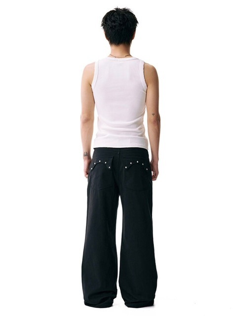 【AAKAM】Western Studded Cotton Pants 2Colors AAKAM】Multi Studded Cotton Pants | OUR BRAND,AAKAM