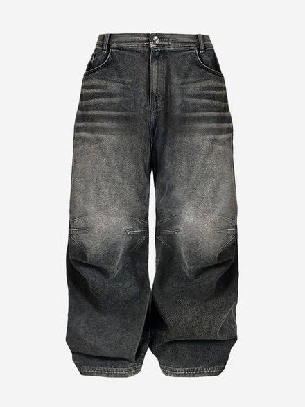 【BLUER/BLR】Double Trident Washing Wide Denim Pants /追跡付 BLR BLUER】BLR Double Trident Washing Wide Denim Pants | OUR