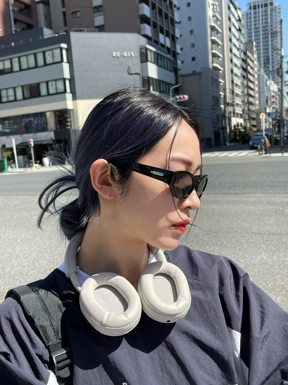 受注制【Chikashitsu +】square frame sunglasses (3color) / 【チカシツプラス】スクエアフレームサングラス