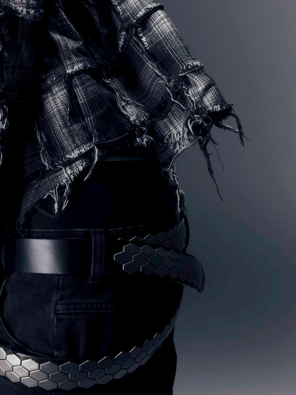 【DIG YOUR OWN GRAVE】PATCHWORK HOODY SHIRTS /【ディグユアオウングレイブ】パッチワークフードチェックシャツ