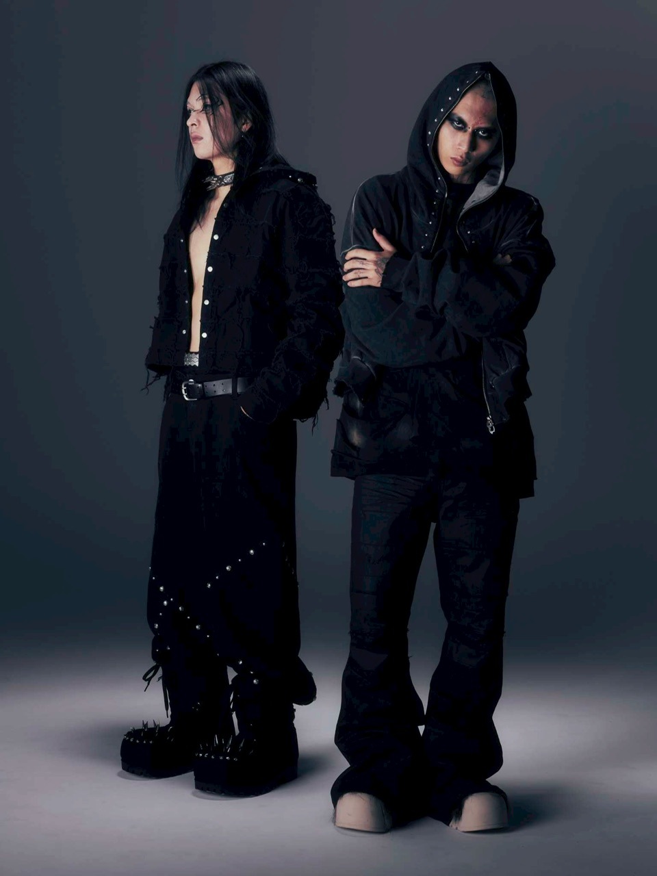 DIG YOUR OWN GRAVE】PATCHWORK HOODY SHIRTS /【ディグユアオウン