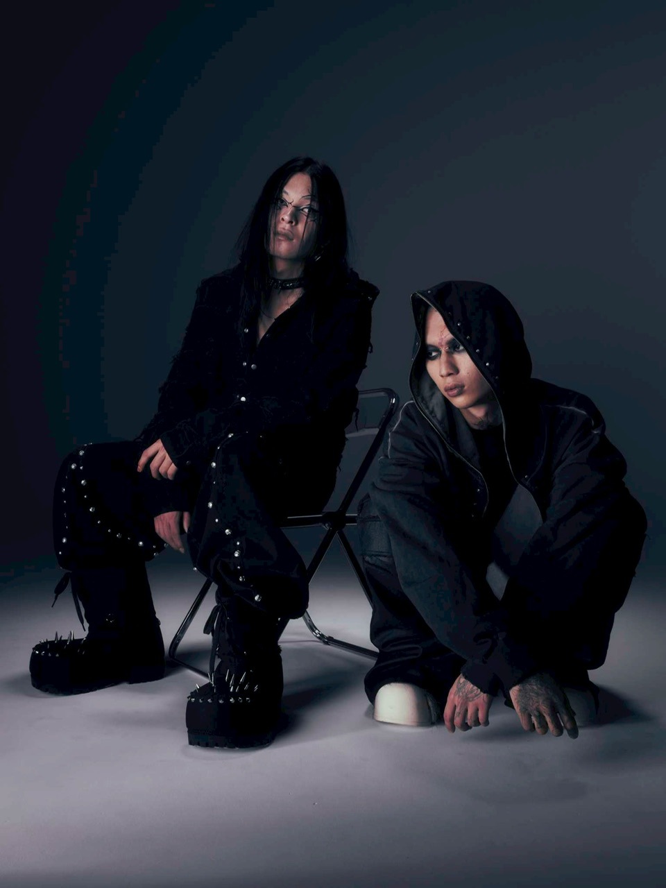 【DIG YOUR OWN GRAVE】PATCHWORK HOODY SHIRTS /【ディグユアオウングレイブ】パッチワークフードチェックシャツ