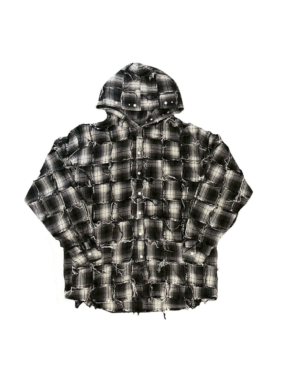 ジャケット・アウター DIGYOUR OWN GRAVE:PATCHWORK HOODY SHIRTS DIG YOUR OWN GRAVE】PATCHWORK HOODY SHIRTS /【ディグユアオウン