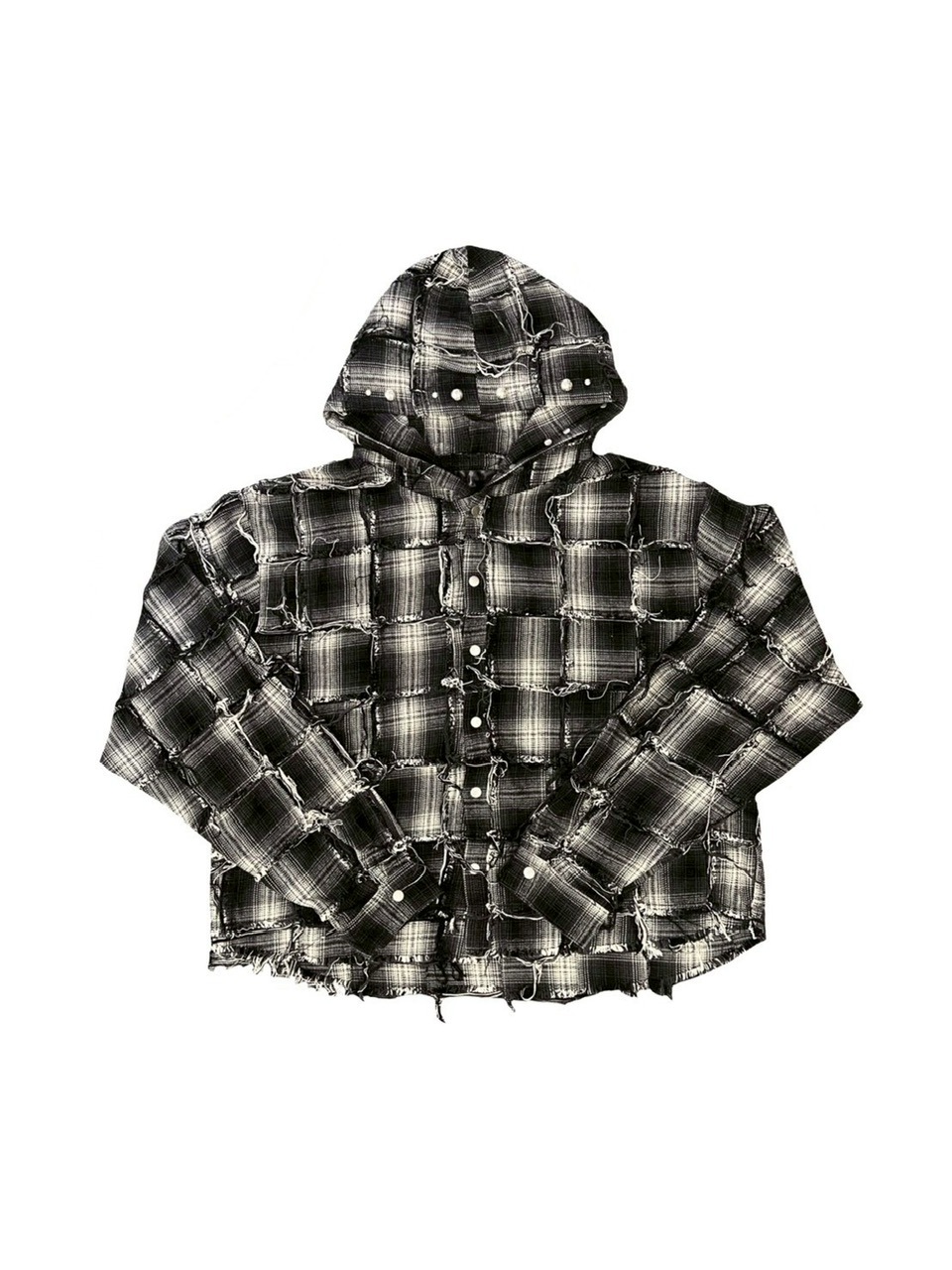 DIG YOUR OWN GRAVE】PATCHWORK HOODY SHIRTS /【ディグユアオウン