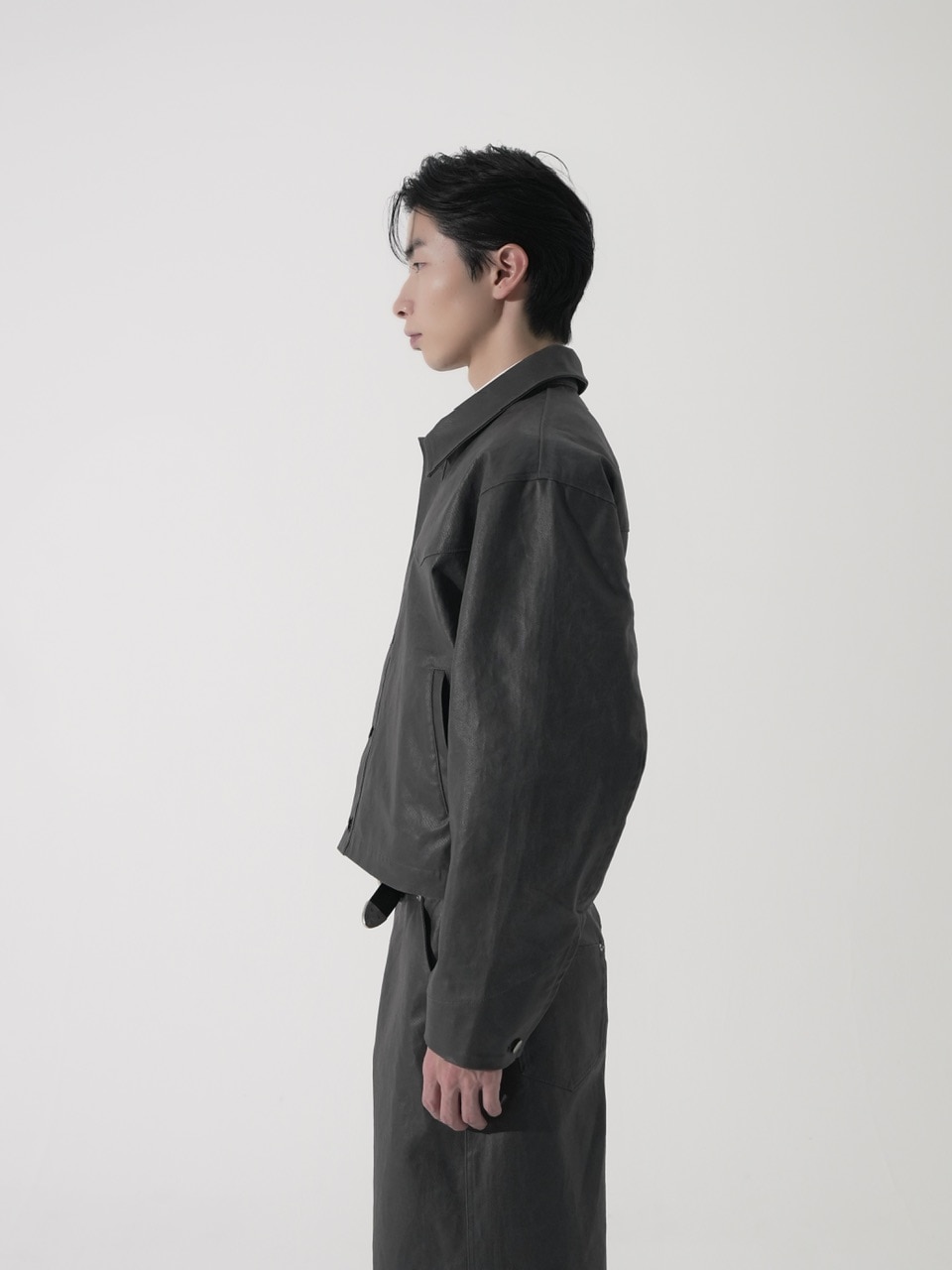 CS】coated denim jacket (dark gray) | OUR BRAND,Chikashitsu +,CS