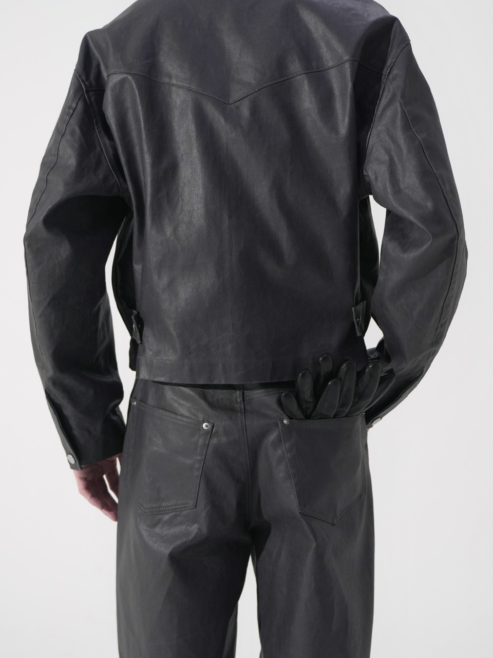 CS】coated denim jacket (dark gray) | OUR BRAND,Chikashitsu +,CS