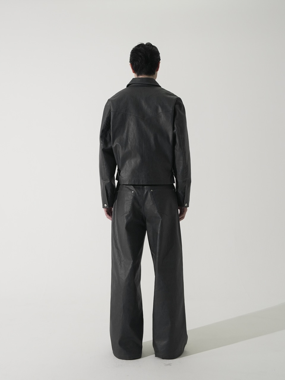 CS】coated denim jacket (dark gray) | OUR BRAND,Chikashitsu +,CS