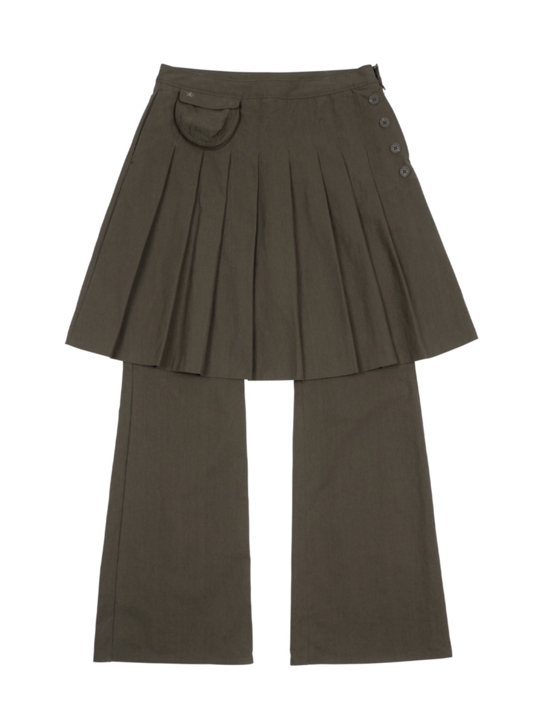 【THECOLDESTMOMENT】TCM skirt layered pants