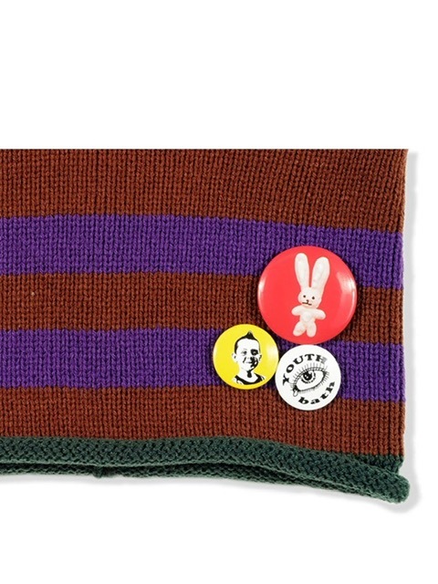 【YOUTHBATH】SQUARE STRIPE BEANIE